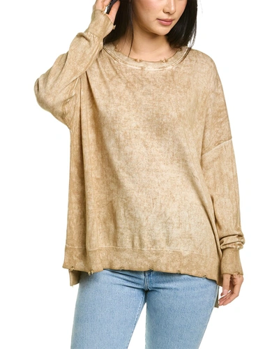 Shop Planet Distressed Sweater In Beige