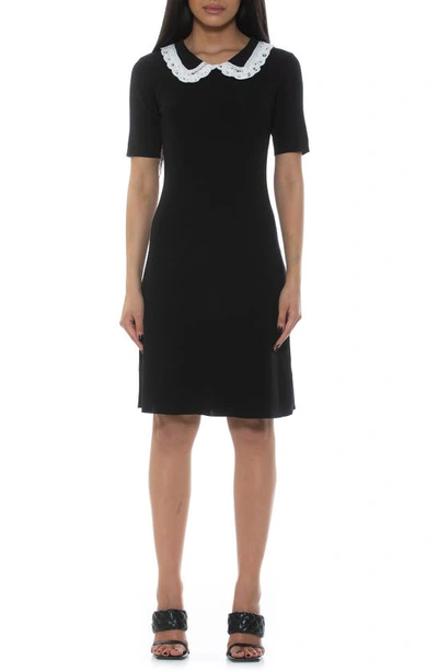 Shop Alexia Admor Kacey Collar Fit & Flare Dress In Black