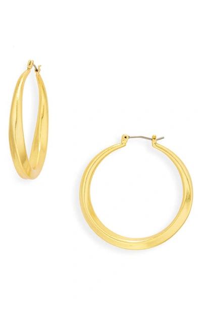 Shop Madewell Archway Large Hoop Earrings In Vintage Gold