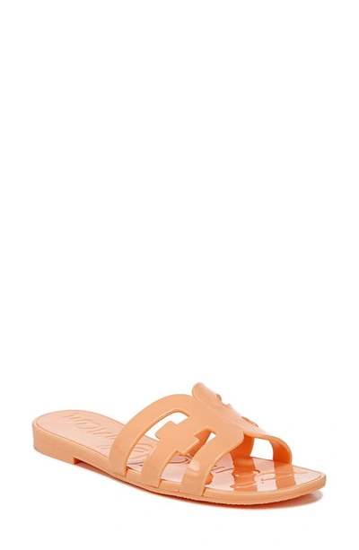 Shop Sam Edelman Bay Jelly Slide Sandal In Peach Pearl