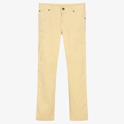 Shop Bonpoint Teen Boys Yellow Denim Jeans