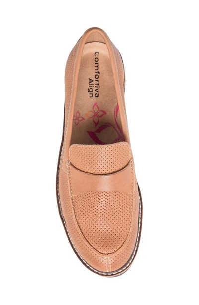 Shop Comfortiva Laina Loafer In Luggage Leather