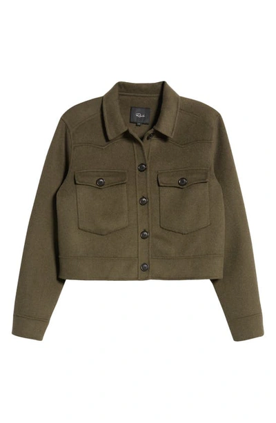 Rails Easton Cropped Shirt Jacket In Green