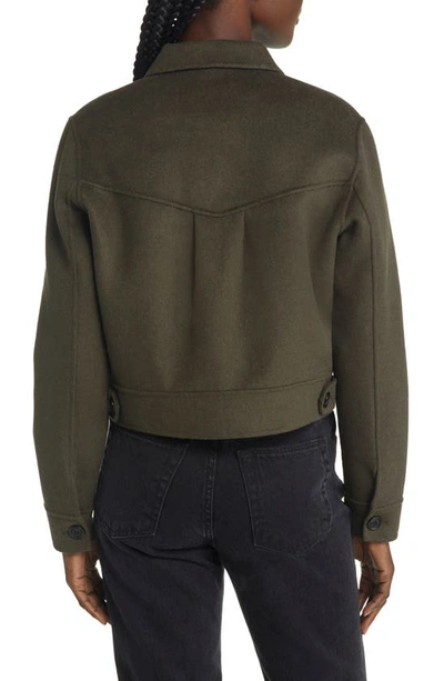 Rails Easton Cropped Shirt Jacket In Green