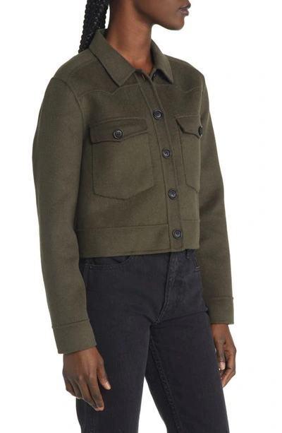 Rails Easton Cropped Shirt Jacket In Green