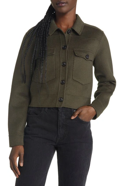 Rails Easton Cropped Shirt Jacket In Green