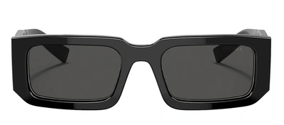 Shop Prada Pr 06ys 09q5s0 Rectangle Sunglasses In Grey