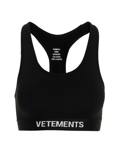 Shop Vetements 'sport' Top In Black
