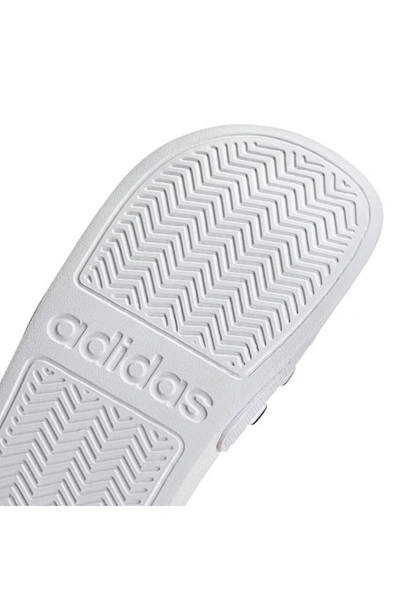 Shop Adidas Originals Kids' Adilette Shower Slide Sandal In White/ Black/ Black