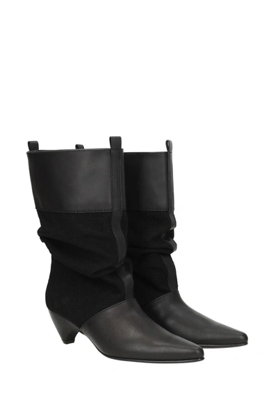 Shop Stella Mccartney Ankle Boots Fabric Black