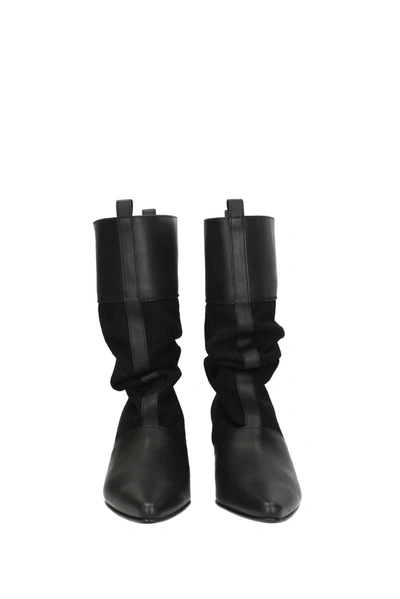 Shop Stella Mccartney Ankle Boots Fabric Black