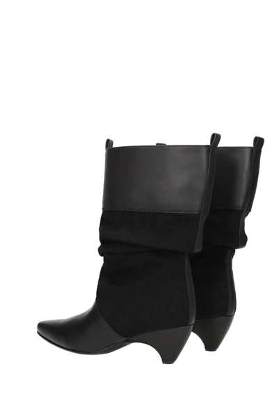 Shop Stella Mccartney Ankle Boots Fabric Black