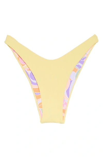 Shop Maaji Saturn Yellow Reversible Bikini Bottoms