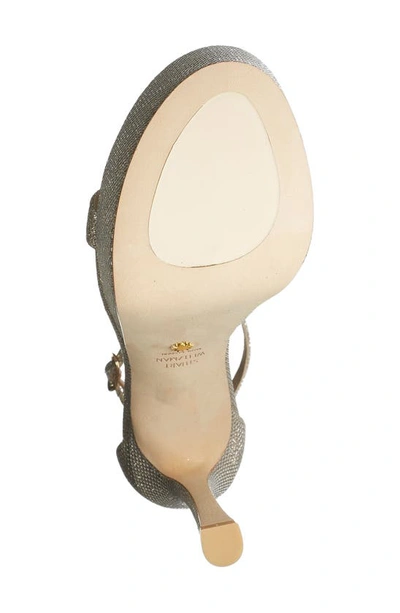 Stuart Weitzman Nudistcurve Hollywood Shimmery Platform Sandals In Poudre