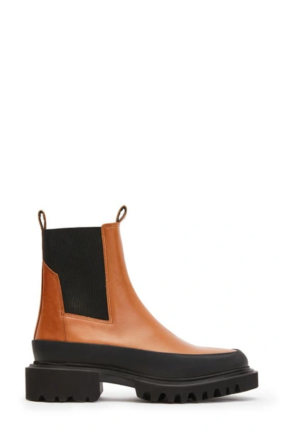 Shop Allsaints Harlee Lug Sole Chelsea Boot In Tan Brown