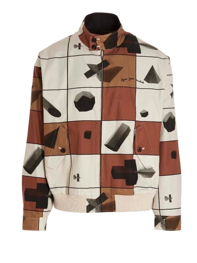 Shop Undercover Print Cotton Jacket In Multicolor