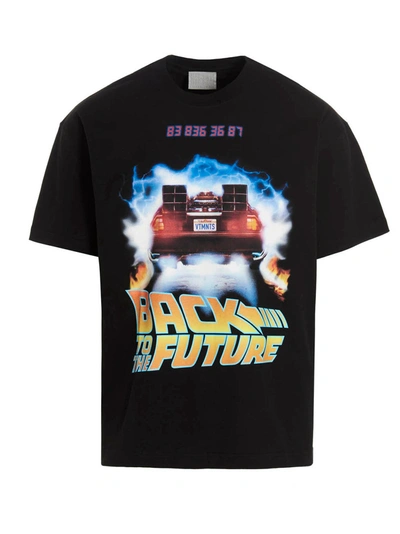Shop Vtmnts T-shirt 'back To The Future' In Black