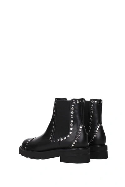 Shop Stuart Weitzman Ankle Boots Frankie Leather Black