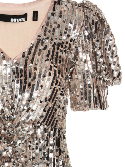 Shop Rotate Birger Christensen 'sierina' Dress In Silver