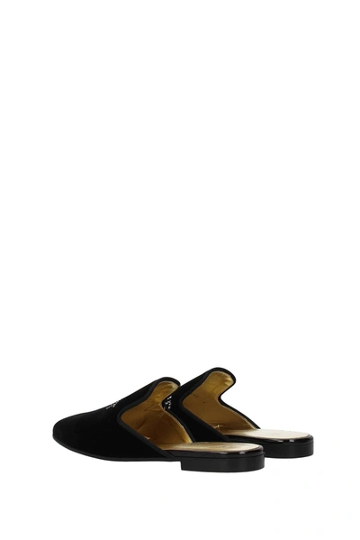 Shop Giuseppe Zanotti Slippers And Clogs Letizia Velvet Black