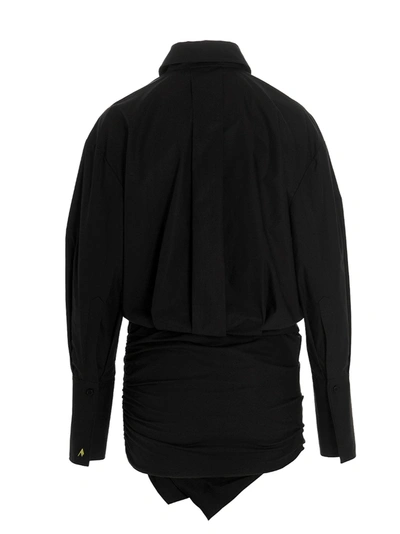 Shop Attico 'hatty' Dress In Black