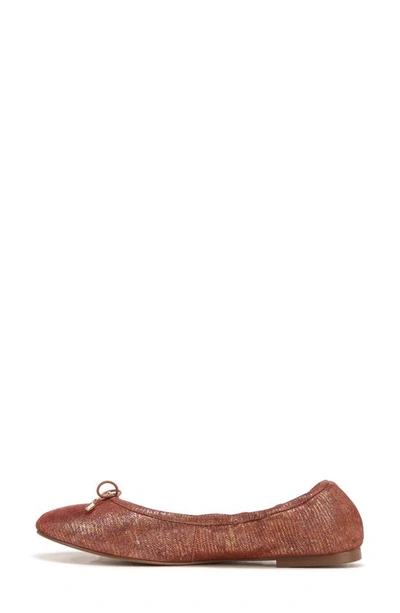 Shop Sam Edelman Felicia Flat In Rust Pink