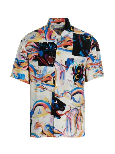 Shop Aries 'panthera Hawaiian' Shirt In Multicolor