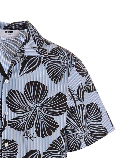 Shop Msgm 'hibiscus' Shirt In Multicolor