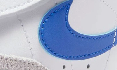 Shop Nike Kids' Blazer Mid '77 Sneaker In White/ Royal/ Pure Platinum