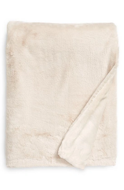 Shop Unhide Lil' Marsh Small Plush Blanket In Beige Bear