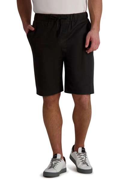 Shop Karl Lagerfeld Drawstring Shorts In Black