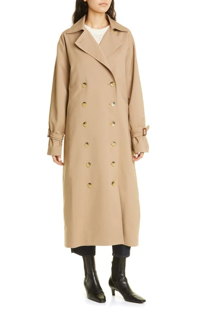 Shop Totême Signature Trench Coat In Khaki