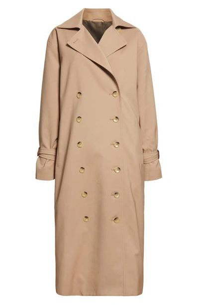 Shop Totême Signature Trench Coat In Khaki