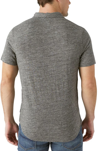 Lucky Brand Short Sleeve Button-up Shirt In Heather Grey