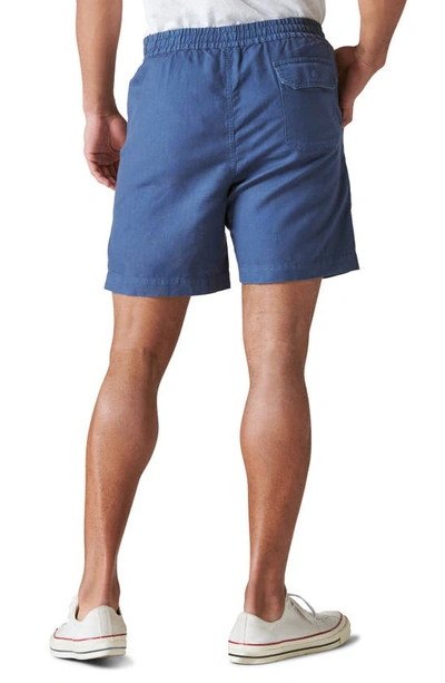 Lucky Brand Men's 7"pull Up Linen Short In Dark Denim