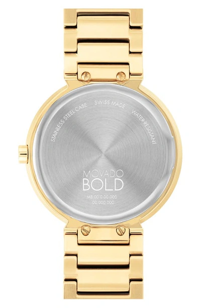 Movado Women's Bold Horizon Swiss Quartz Ionic Plated Light Gold-tone 2 Steel Watch 34mm In Beige