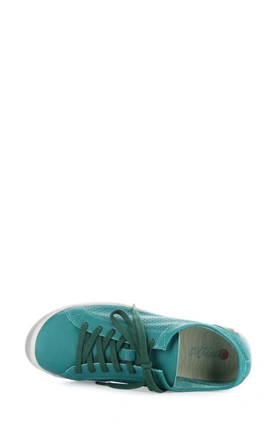 Shop Softinos By Fly London Softino's By Fly London Ici Sneaker In 048 Petrol Smooth Leather