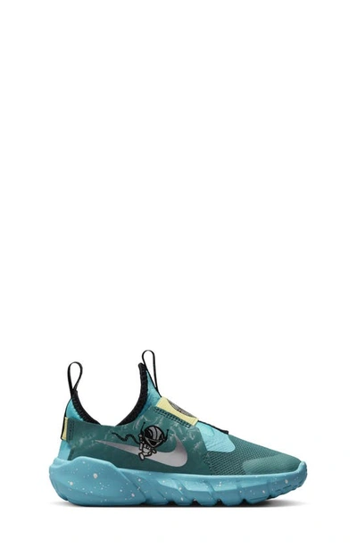 Shop Nike Kids' Flex Runner 2 Slip-on Sneaker In Teal/ Blue/ Lemon/ Chrome