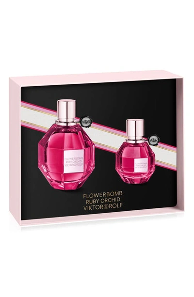 Viktor & Rolf Viktor&rolf Flowerbomb Ruby Orchid Eau De Parfum Set Usd $276 Value