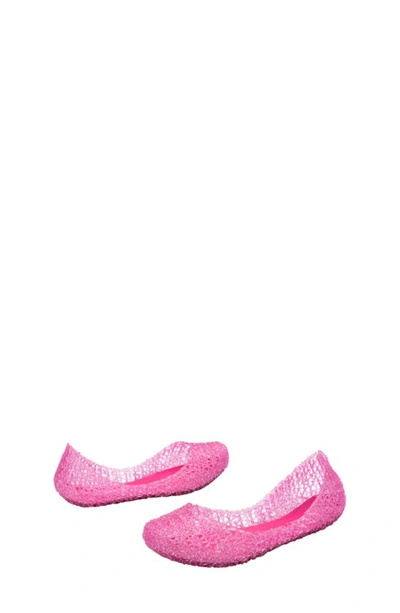 Shop Mini Melissa Campana Zigzag Flat In Pink