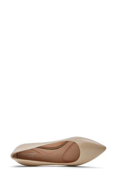 Shop Rockport Total Motion Kalila Kitten Heel Pump In Humus Leather