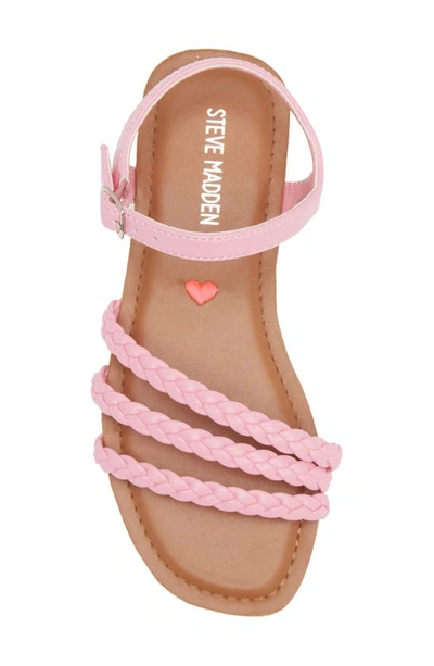 Shop Steve Madden Kids' Jgeorjia Ankle Strap Sandal In Pink