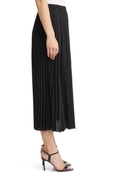 Shop Anne Klein Pull-on Pleated Skirt In Anne Black