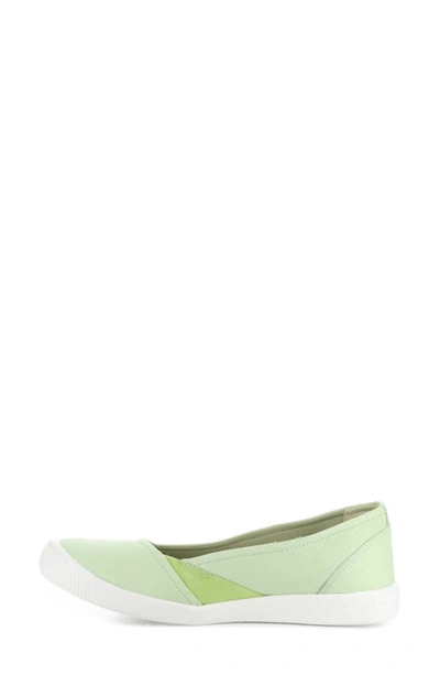 Shop Softinos By Fly London Fly London Ilsa Ballet Flat In 009 Light Green Smooth