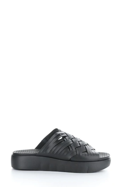 Shop Bos. & Co. Rised Strappy Slide Sandal In Black Leader