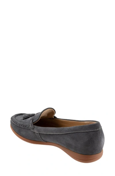 Shop Trotters Dawson Tassel Loafer In Grey Suede