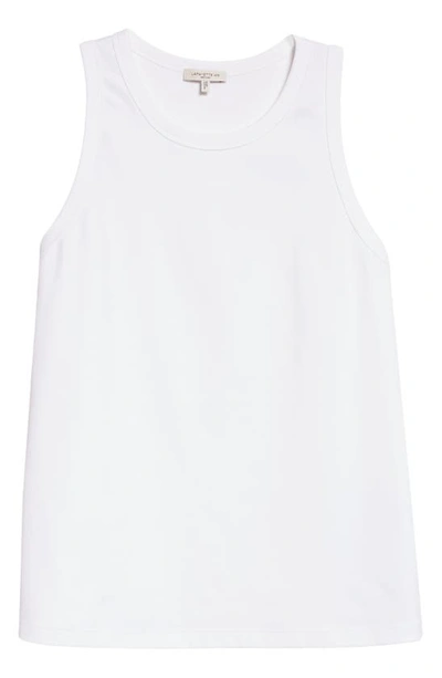Lafayette 148 Swiss Cotton Rib Racerback Tank In White
