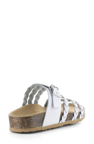Shop Bos. & Co. Sabina Strappy Sandal In White Leather