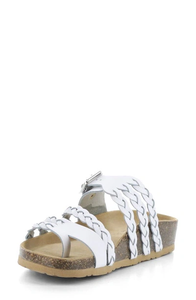 Shop Bos. & Co. Sabina Strappy Sandal In White Leather