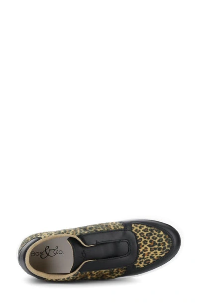 Shop Bos. & Co. Magali Platform Slip-on Sneaker In Black/ Camel Verona/ F